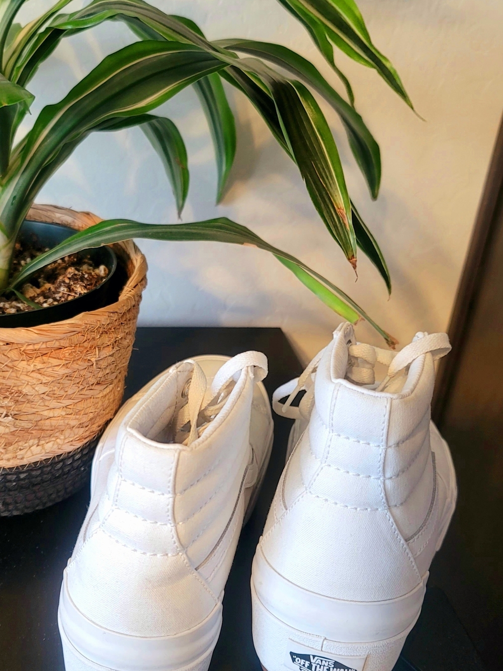 Vans White High-Top Canvas Sneakers - Picture 2 of 3